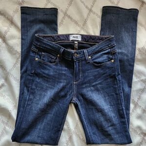 PAIGE Skyline Straight Leg Jeans Women’s Size 27 Mid Rise Dark Wash Denim